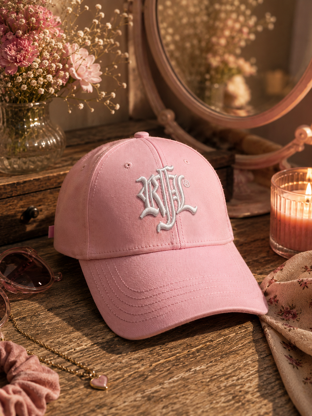 Casquette Rock'n Free Life VEGAS Rose Clair | Un Barbu et Une Blonde