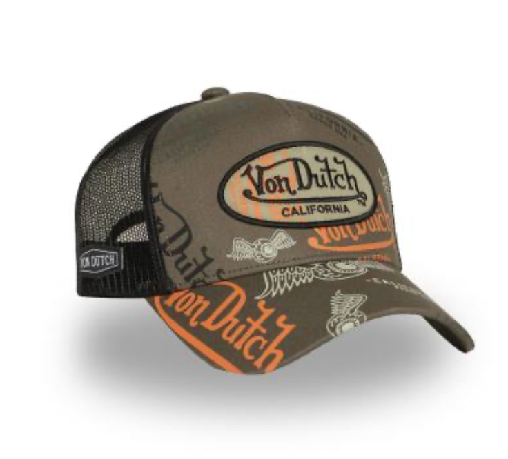 Casquette Von Dutch CAFEK – Kaki imprimé all over