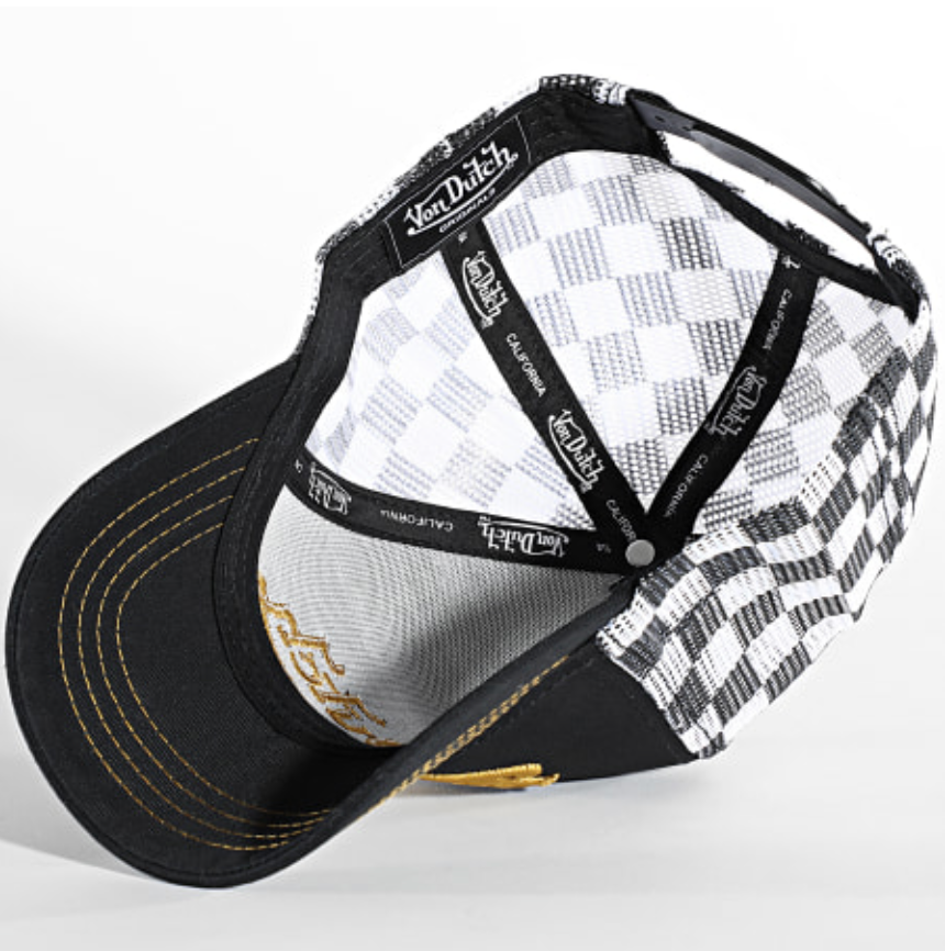 Casquette Von Dutch Race – Trucker à damiers