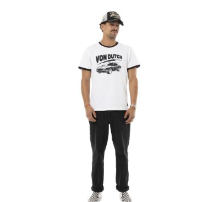 T-shirt Von Dutch Driver - blanc