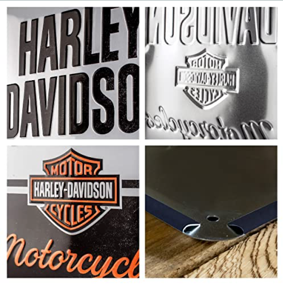 🛠️ Plaque métal Harley-Davidson – Motorcycles