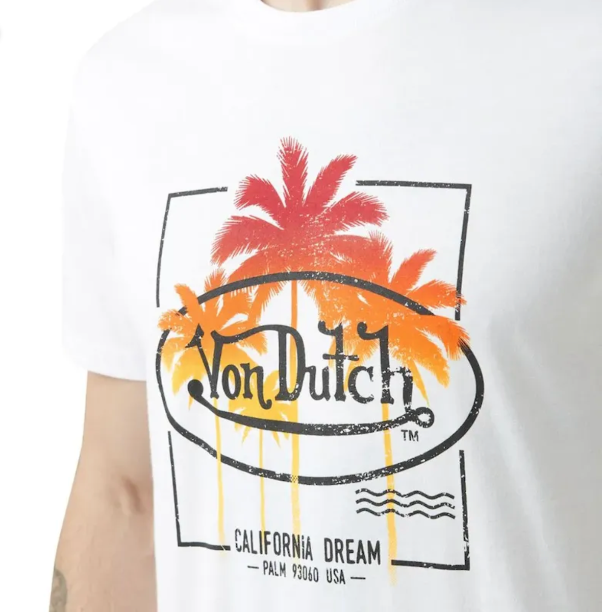 T-shirt Von Dutch California Dream – Blanc