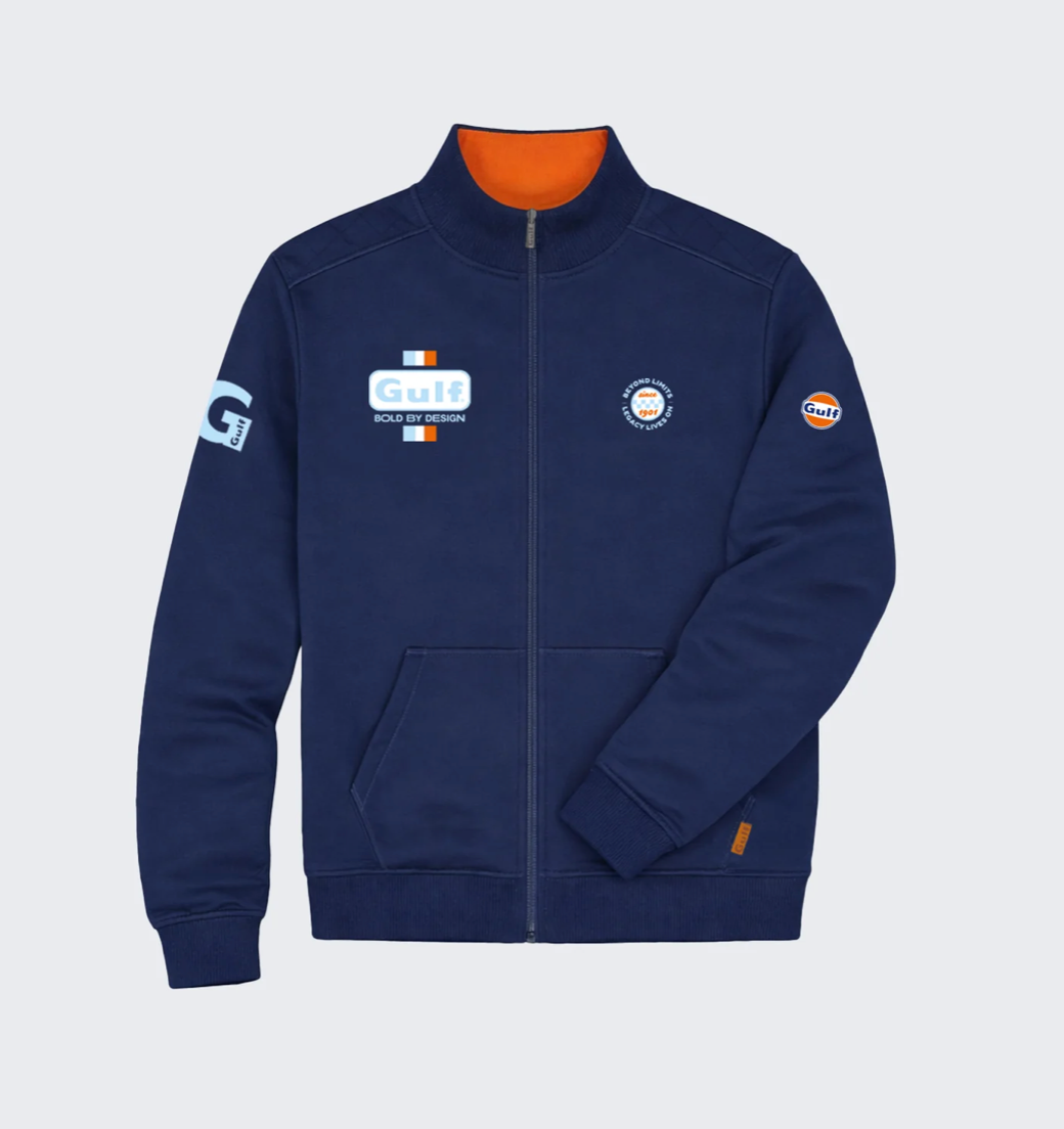 Trackjacket Gulf Classic – Sweat zippé rétro