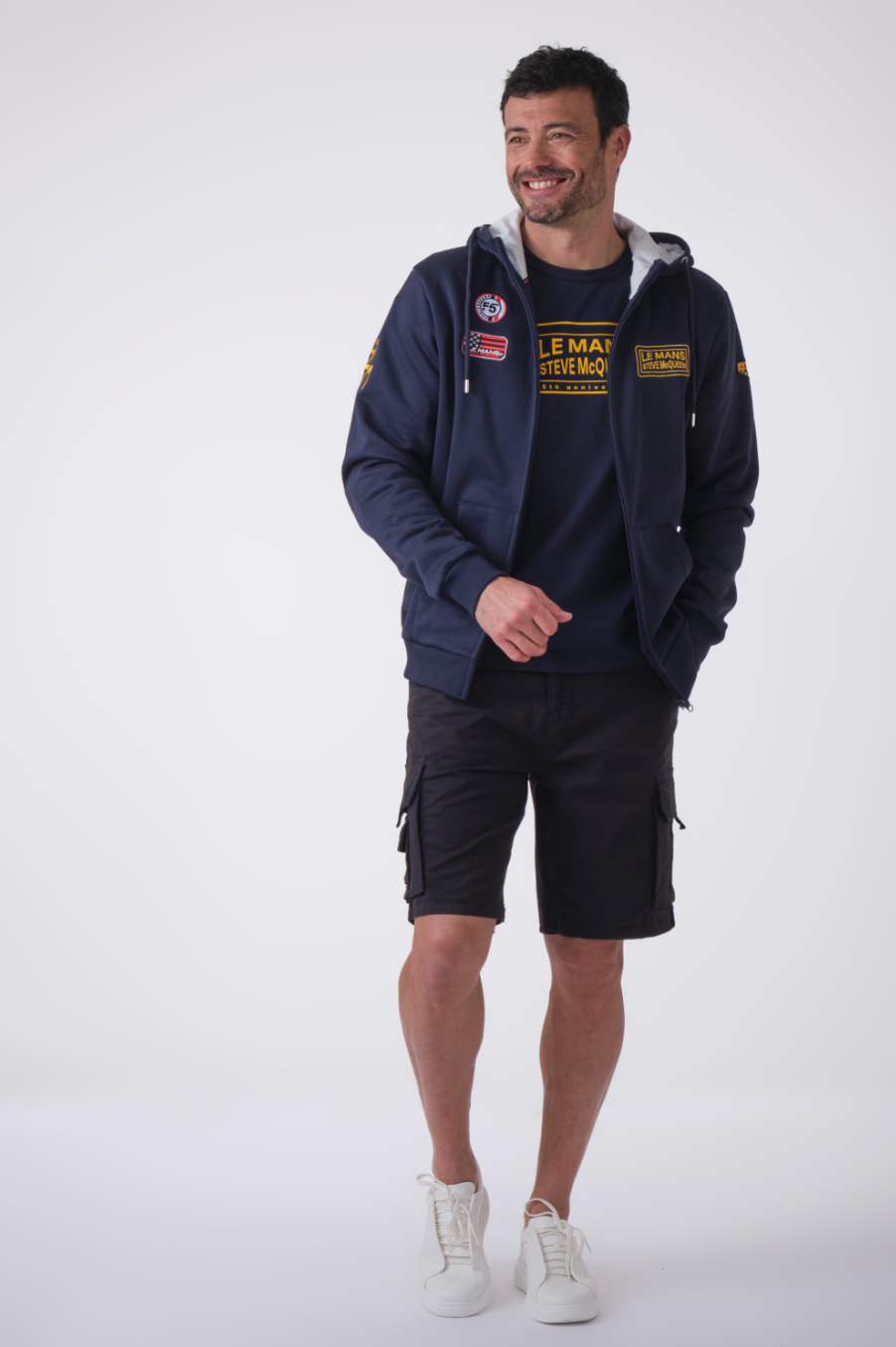 Sweat zippé Steve McQueen – FAST - navy