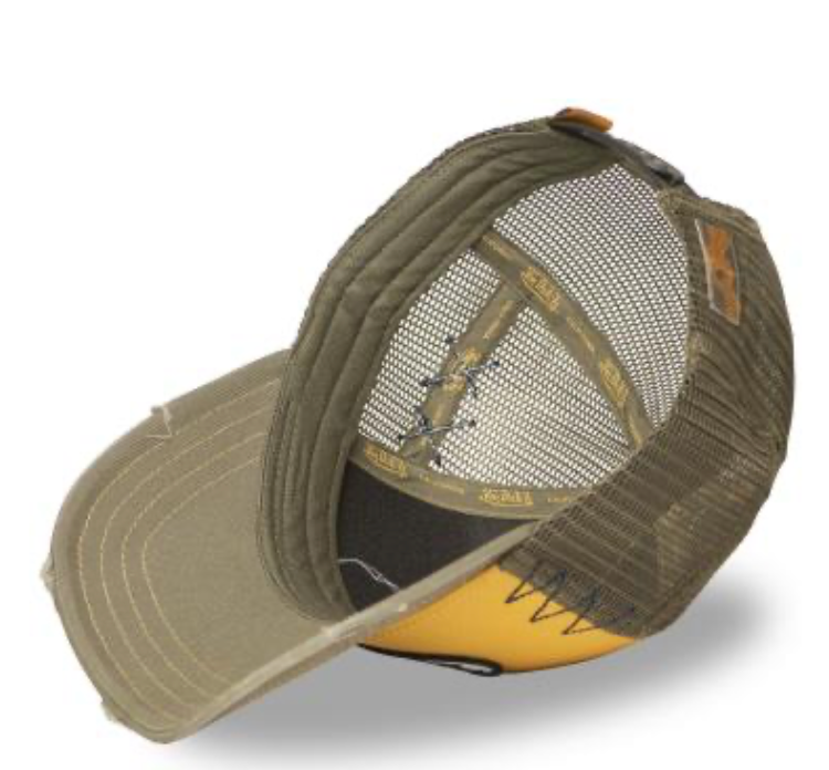Casquette Trucker Von Dutch Jaune & Kaki Vintage