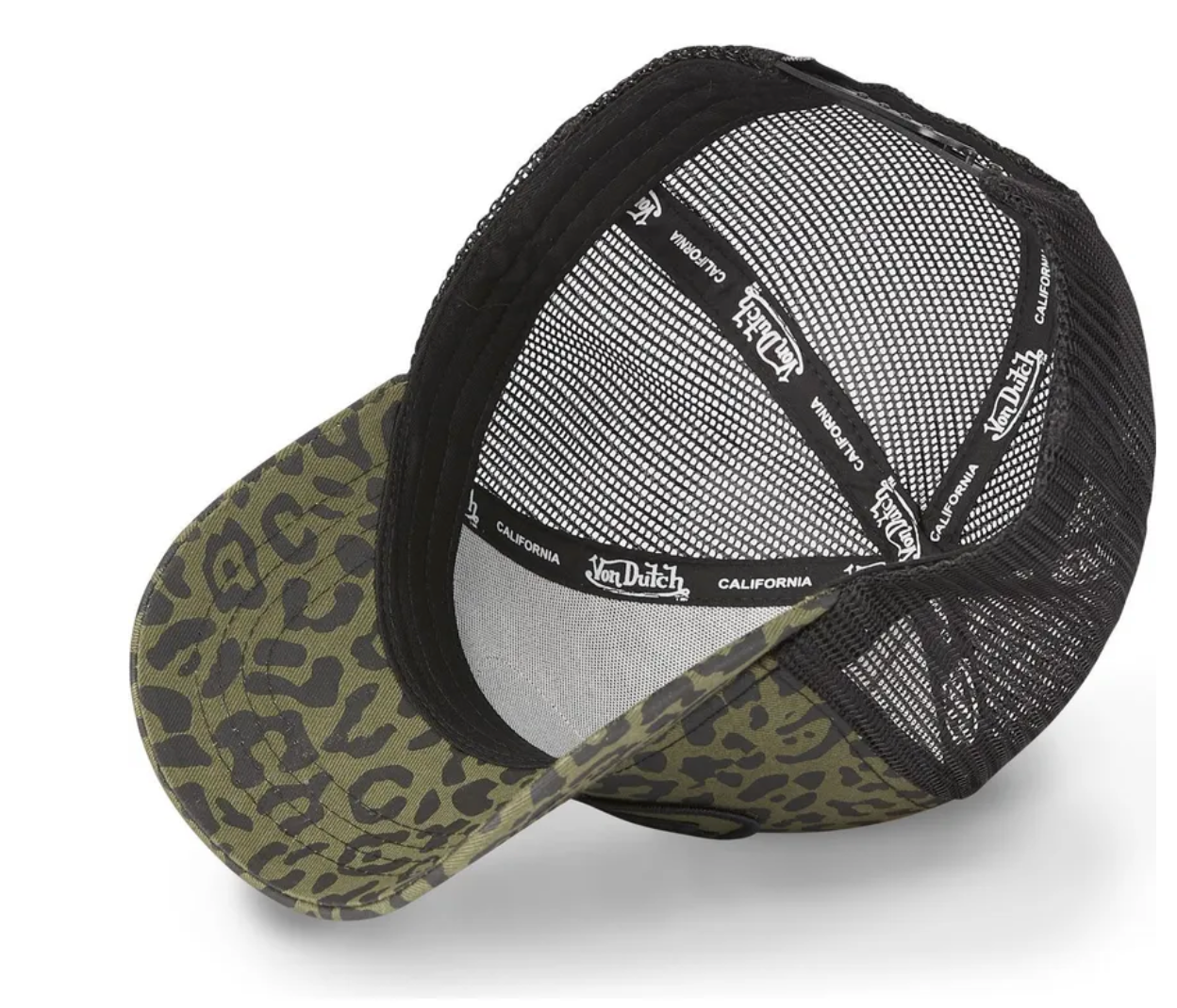 Casquette Trucker Von Dutch Léopard – Kaki & Noir