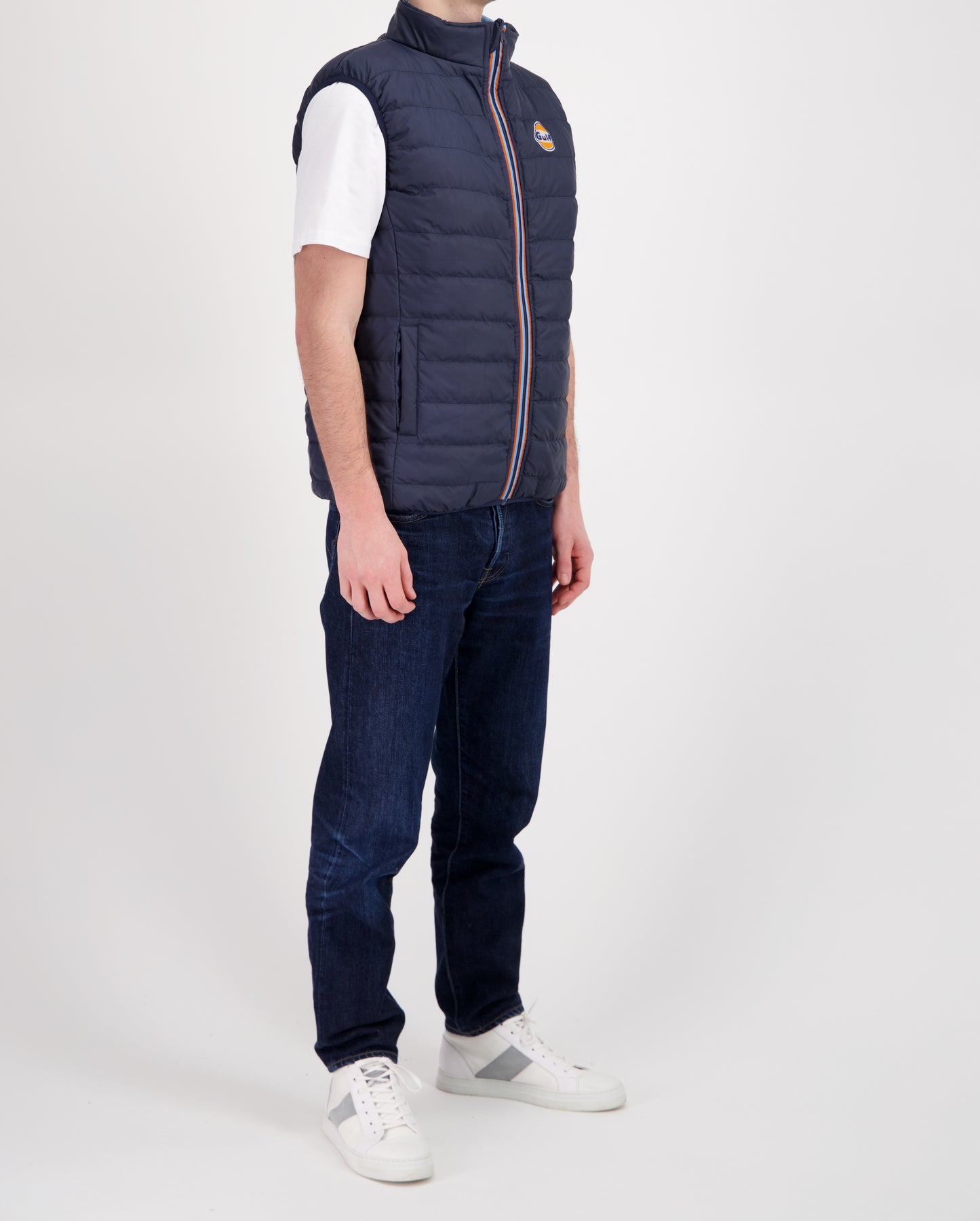 Blouson sans manches réversible GULF - Navy & Light Blue