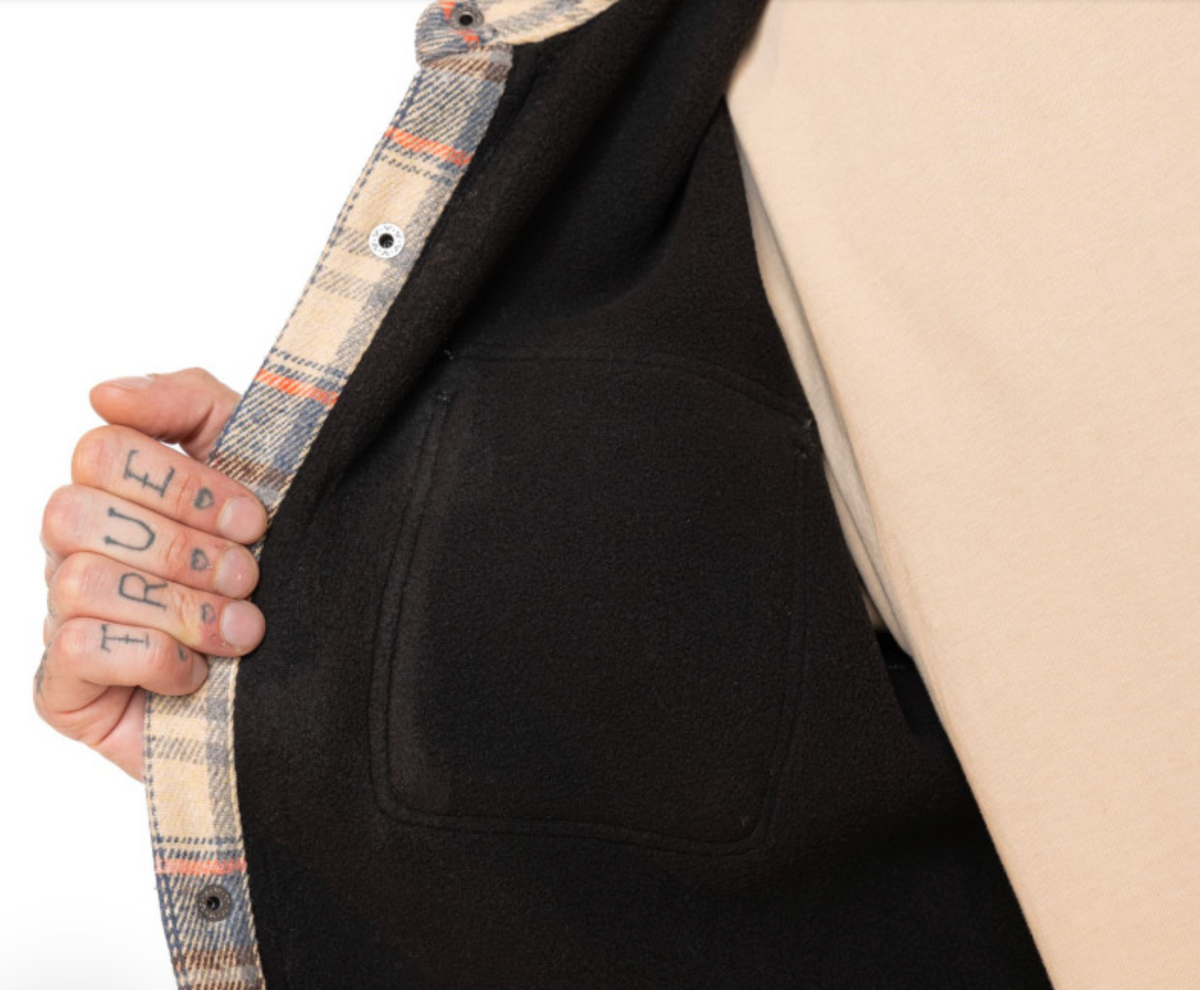 Surchemise Homme Von Dutch Roadhouse – Flanelle à carreaux doublée polaire