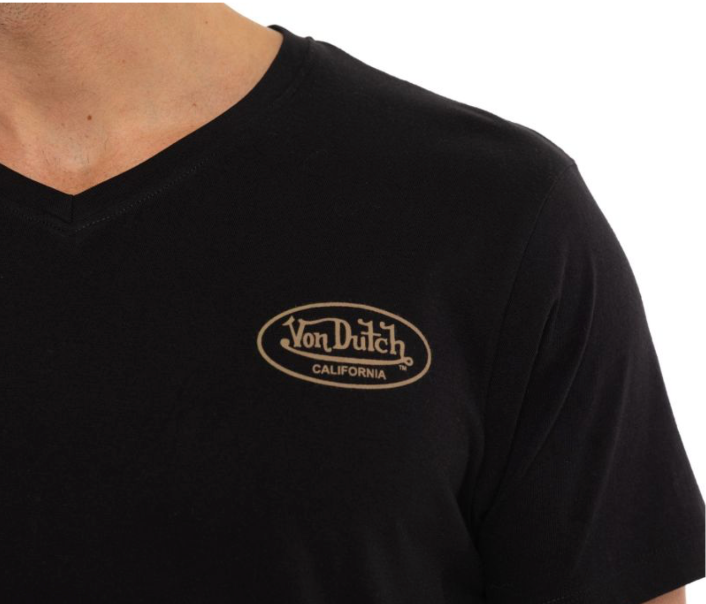 T-shirt Homme Von Dutch Kustom Garage Noir | Un Barbu et Une Blonde