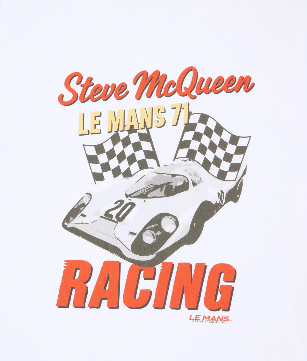 T-shirt Steve McQueen Racing 1971 Blanc – Porsche 917