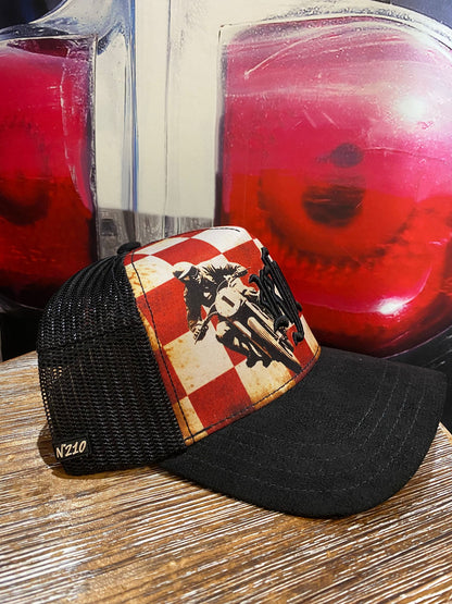 Casquette Rock'nFreeLife N°210 Racing Vintage Trucker | Un Barbu et Une Blonde