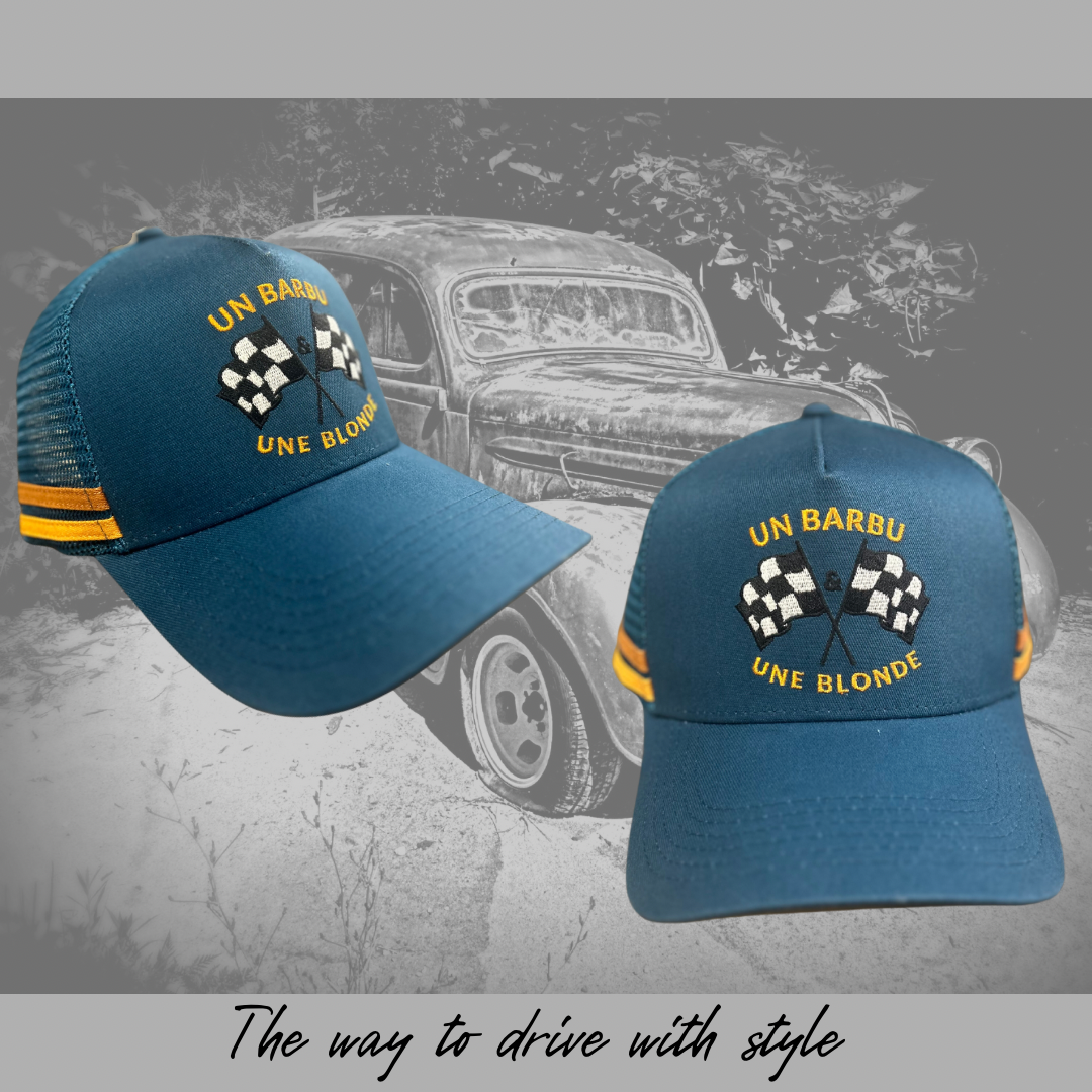 Casquette Trucker Bleu Pétrole – Logo Brodé - Un Barbu et Une Blonde