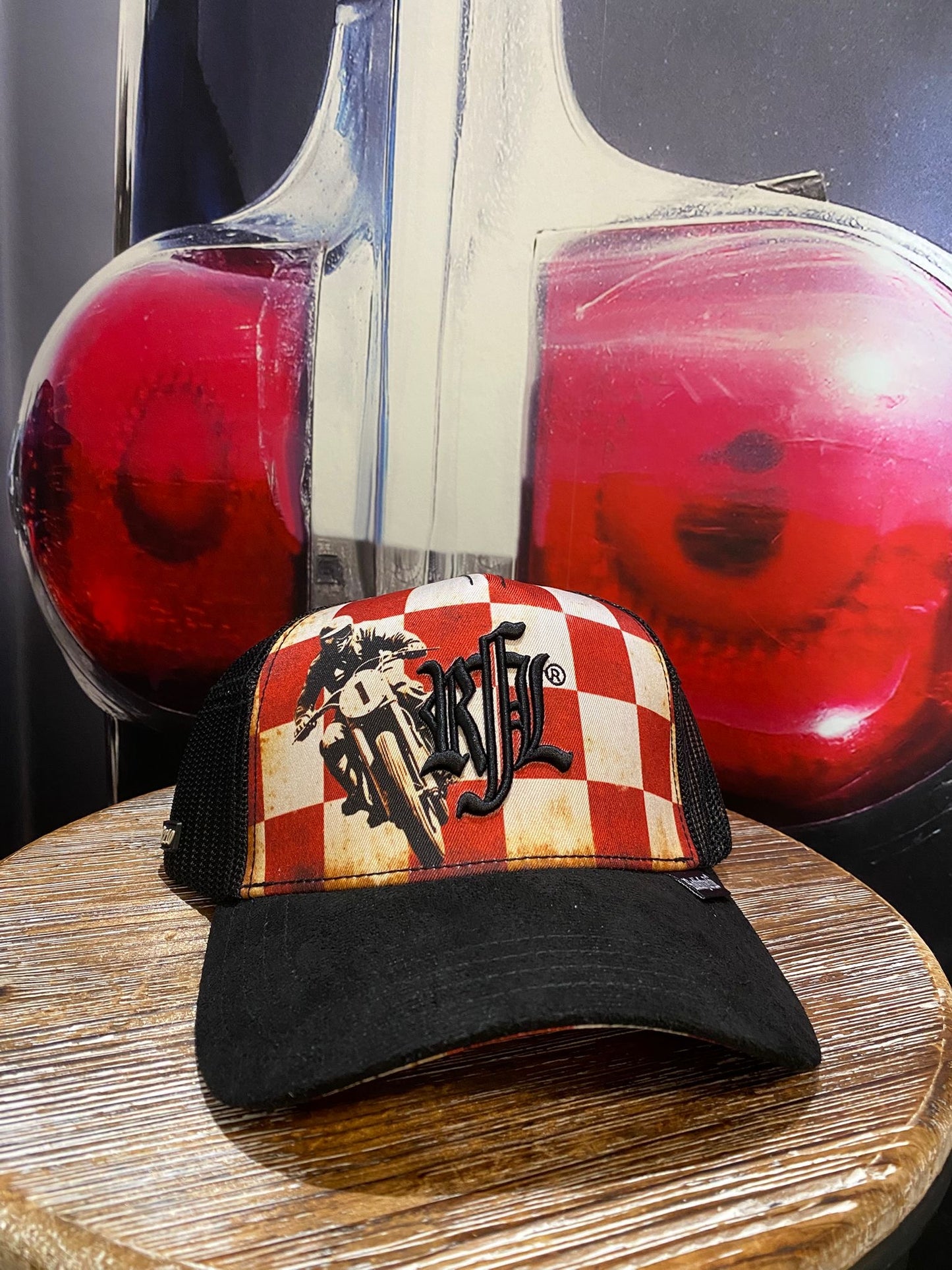Casquette Rock'nFreeLife N°210 Racing Vintage Trucker | Un Barbu et Une Blonde