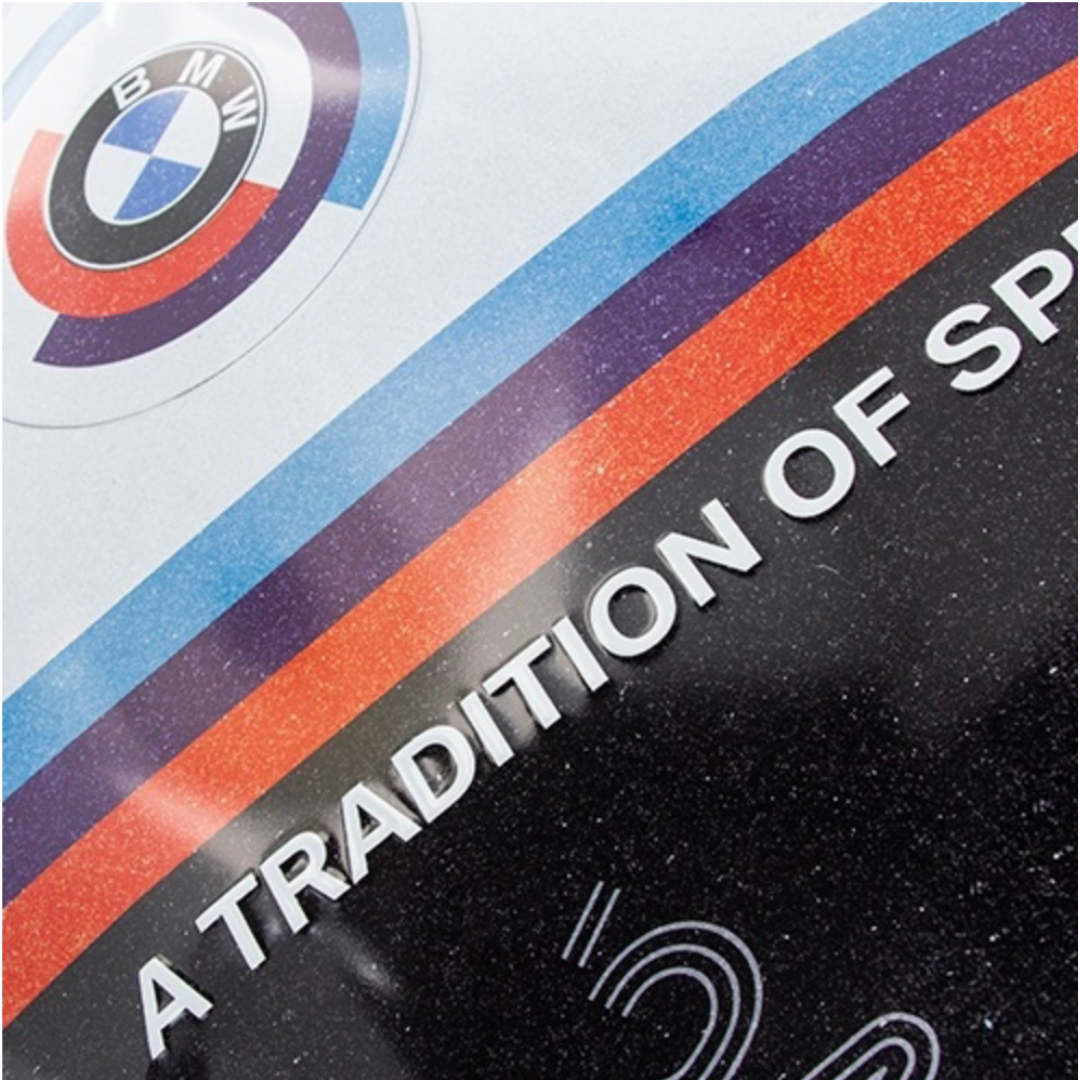 🏁 Enseigne en métal BMW Motorsport – Tradition of Speed