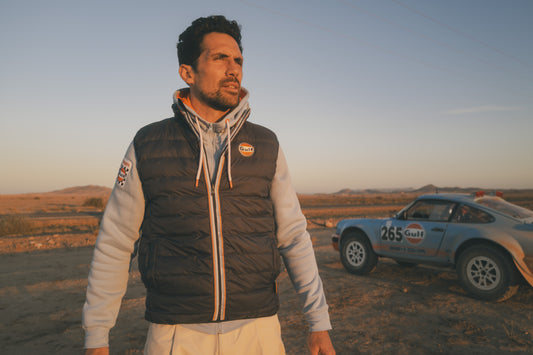 Blouson sans manches réversible GULF - Navy & Light Blue