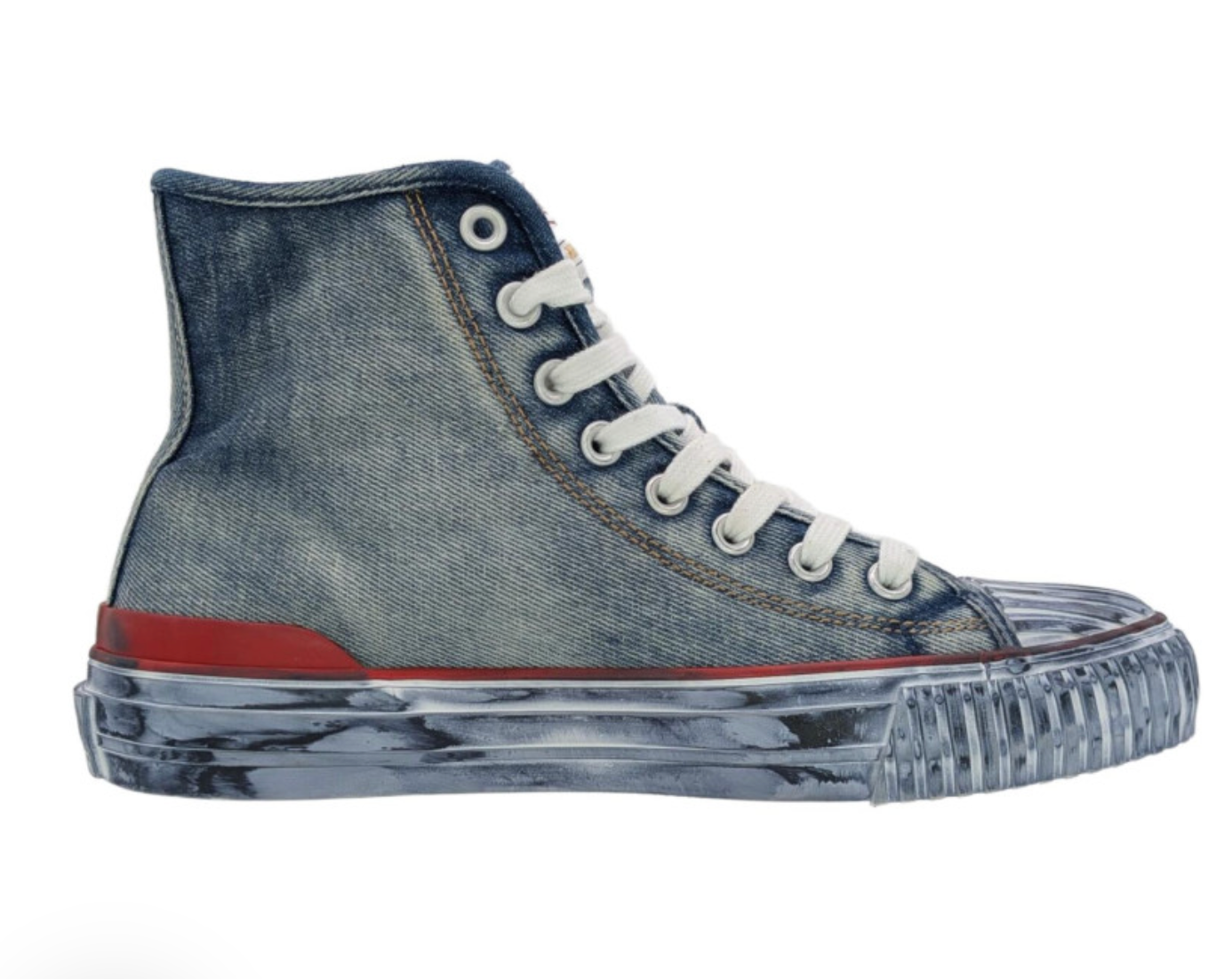 Baskets montantes homme Von Dutch en denim – Style Vintage Racing