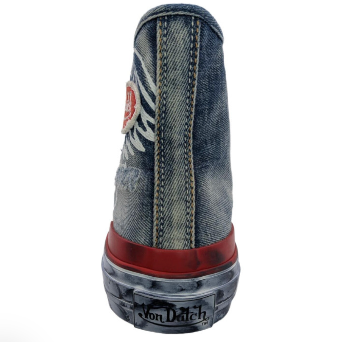 Baskets montantes homme Von Dutch en denim – Style Vintage Racing