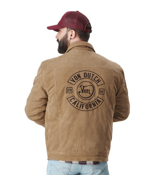 Veste Von Dutch Camel en velours côtelé