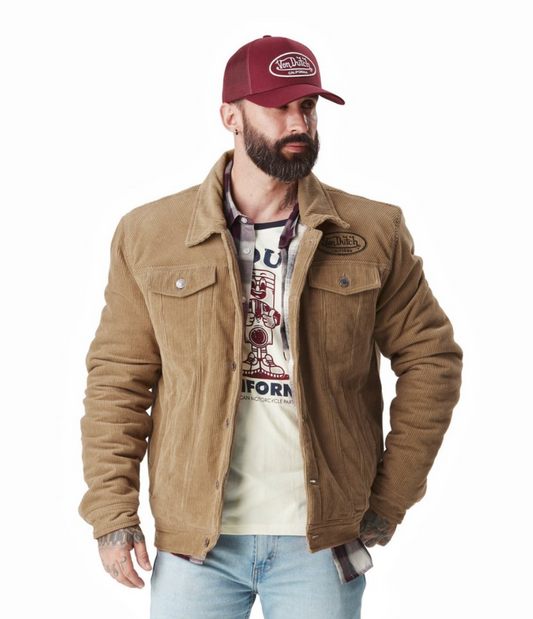 Veste Von Dutch Camel en velours côtelé