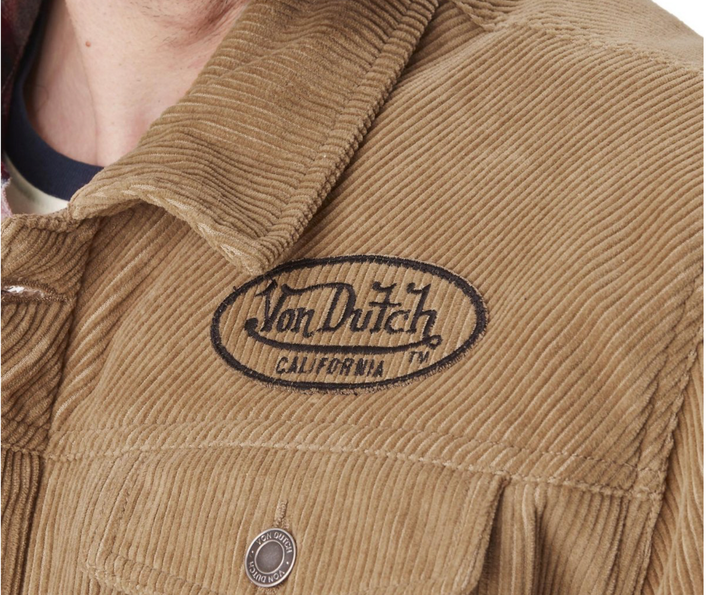 Veste Von Dutch Camel en velours côtelé