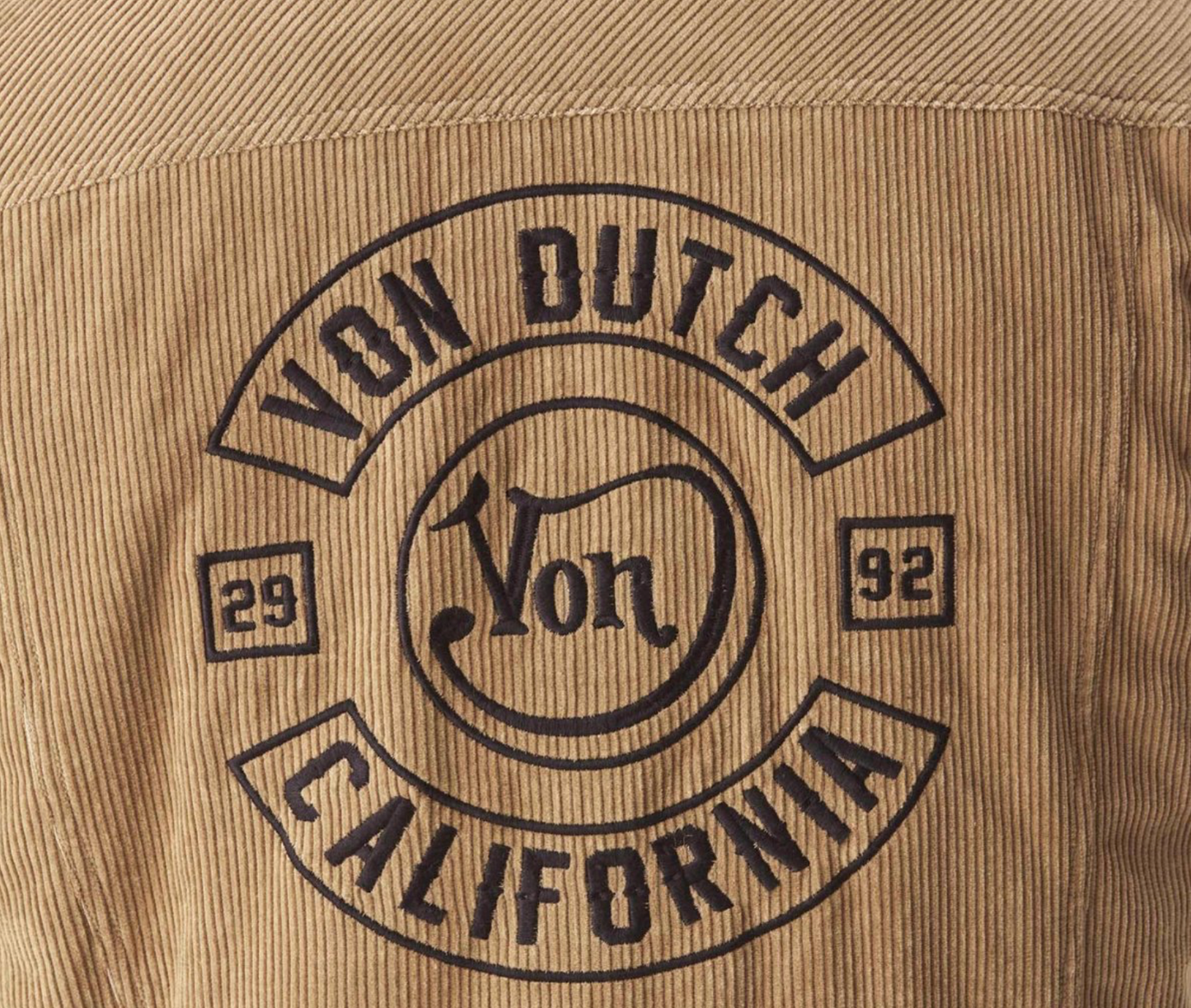 Veste Von Dutch Camel en velours côtelé