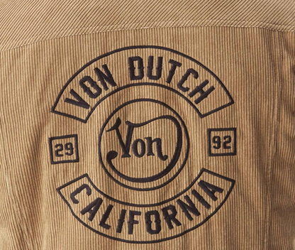 Veste Von Dutch Camel en velours côtelé