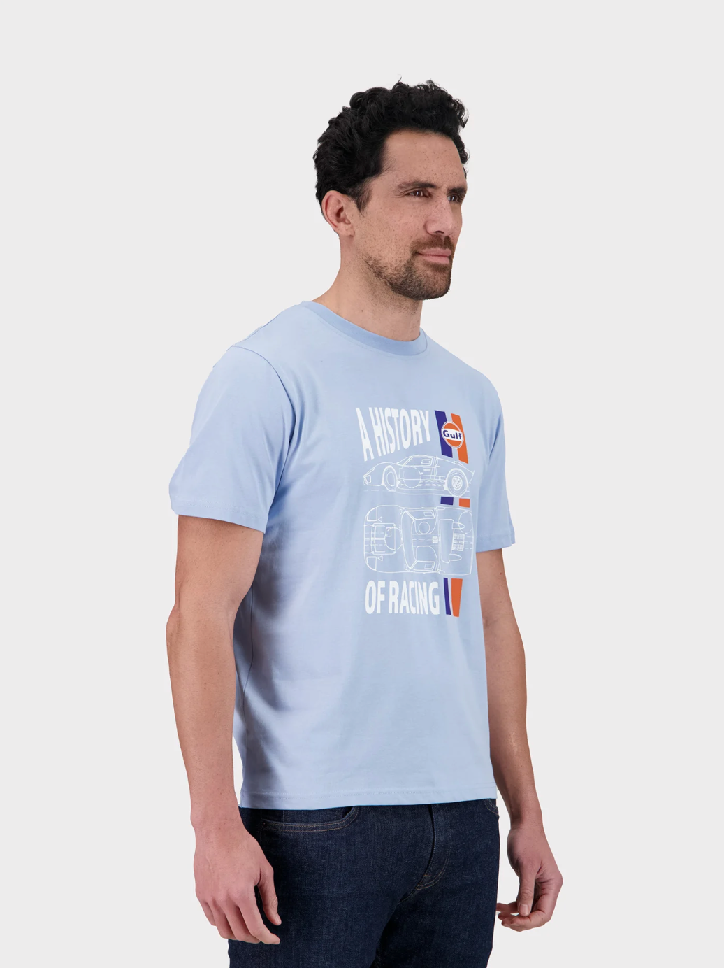 T-shirt HISTORY - light blue