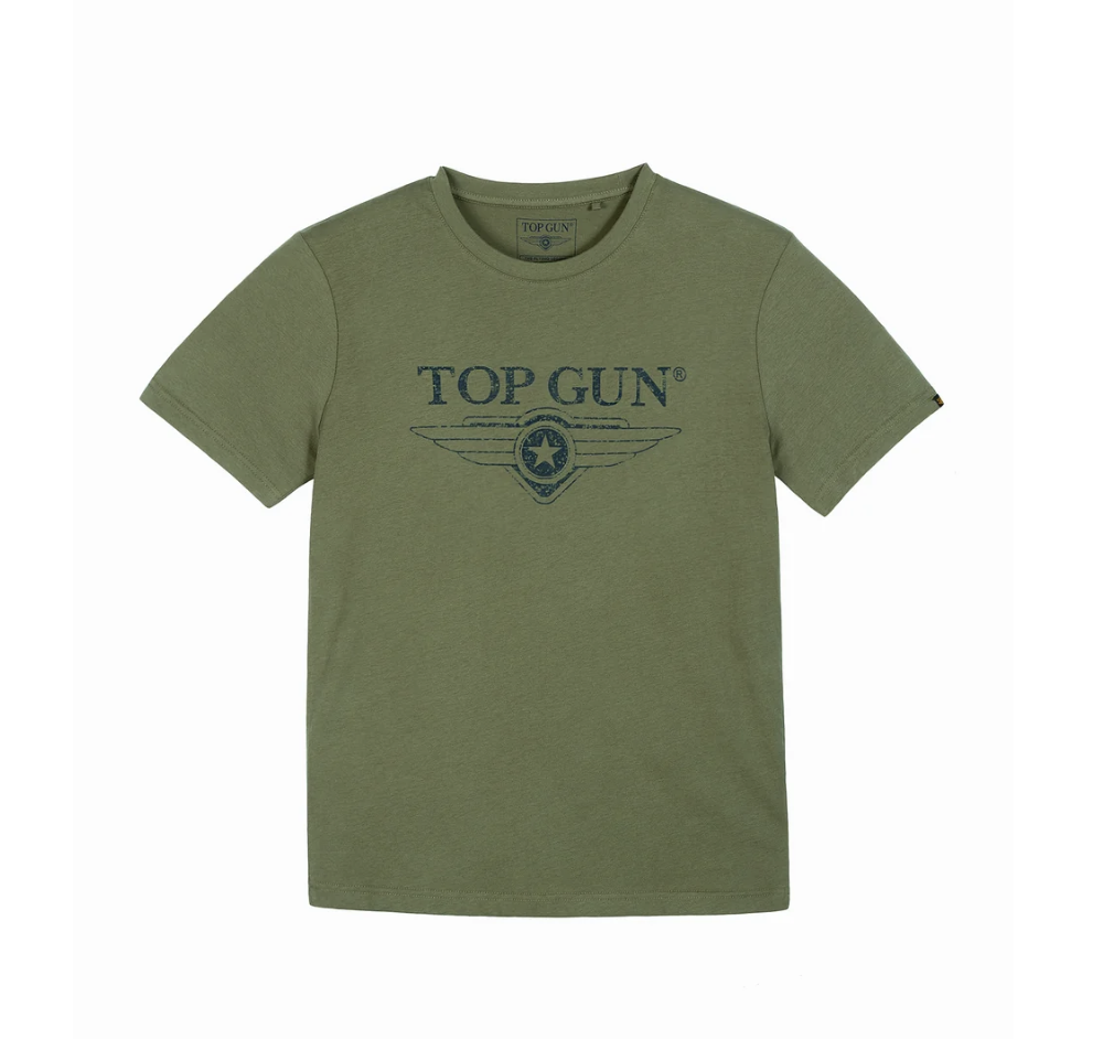 T-shirt homme Top Gun kaki & navy – Logo Wings