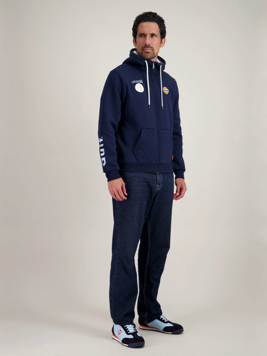 Sweat à capuche zippé N°6 - Navy Blue