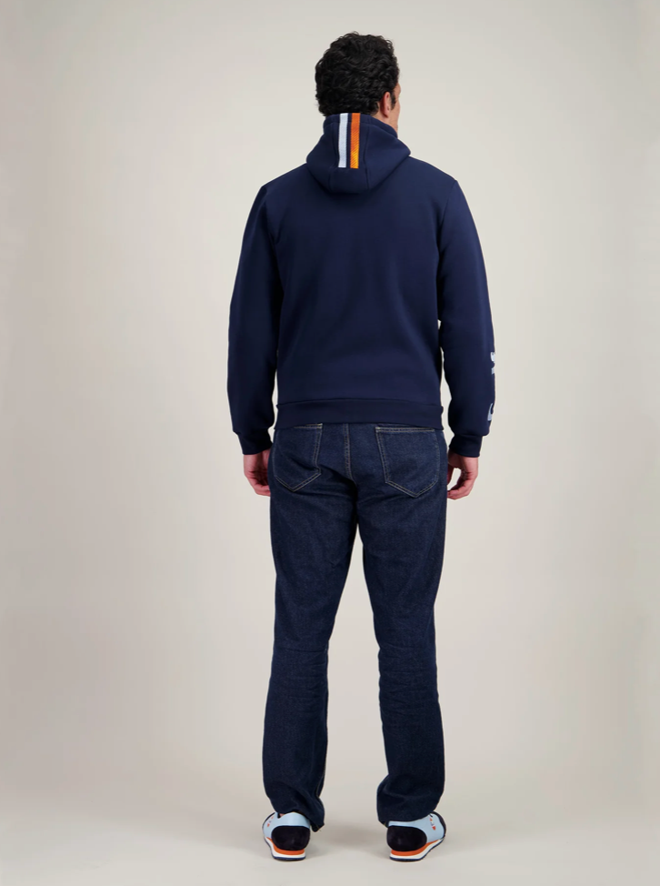 Sweat à capuche zippé N°6 - Navy Blue