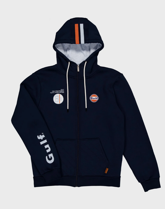 Sweat à capuche zippé N°6 - Navy Blue