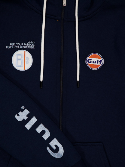Sweat à capuche zippé N°6 - Navy Blue