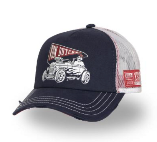 Casquette Von Dutch Crew – Trucker Blue vintage