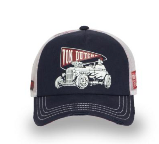 Casquette Von Dutch Crew – Trucker Blue vintage