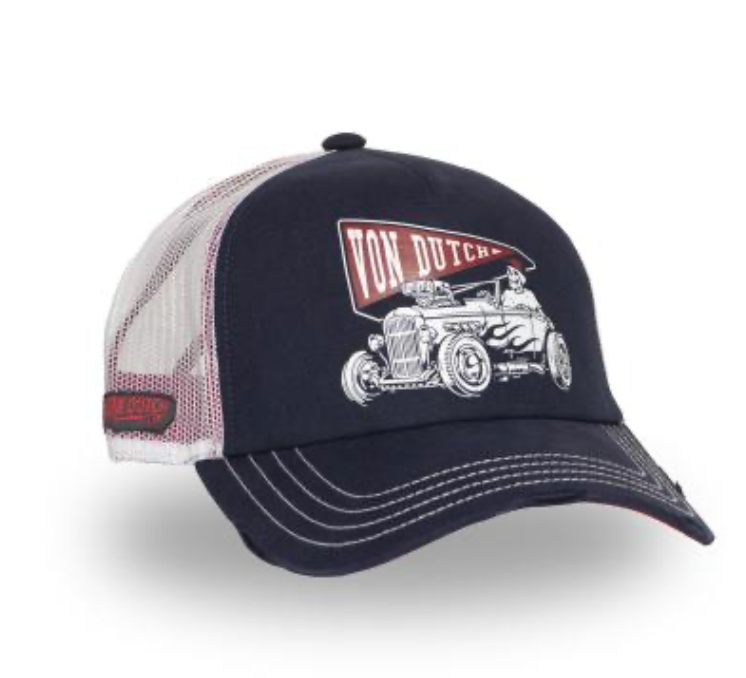 Casquette Von Dutch Crew – Trucker Blue vintage