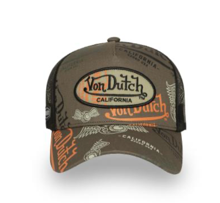 Casquette Von Dutch CAFEK – Kaki imprimé all over