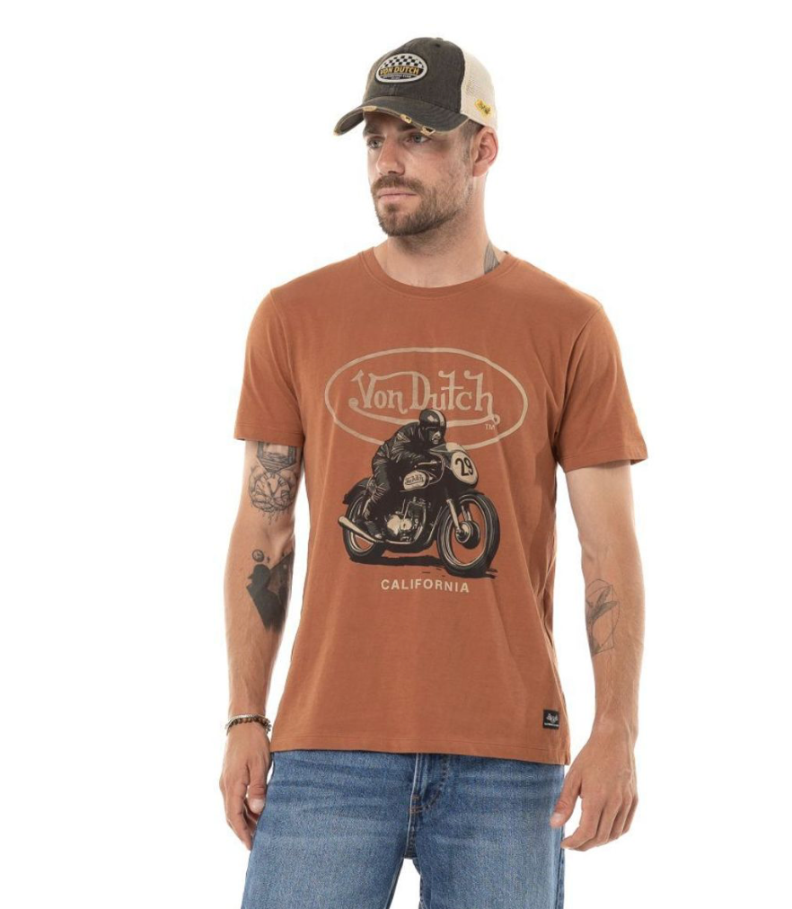 T-shirt Von Dutch Racer California - rouille