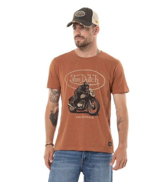 T-shirt Von Dutch Racer California - rouille