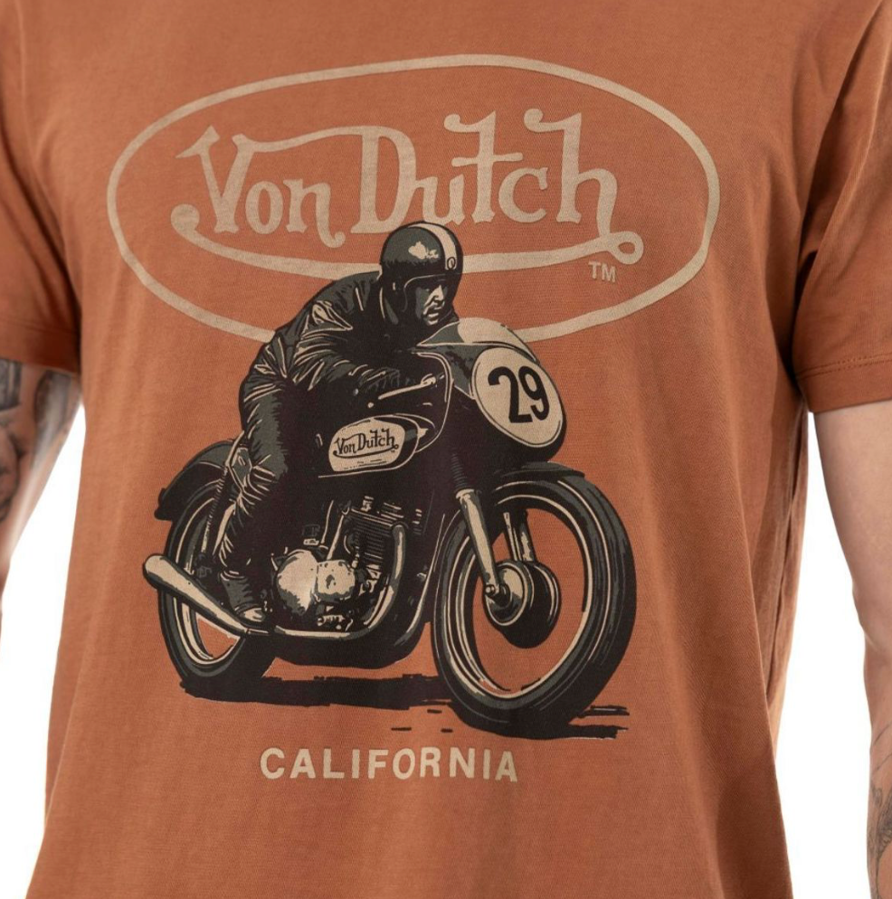T-shirt Von Dutch Racer California - rouille