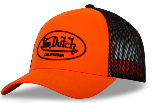Casquette Von Dutch Fluo Orange/Noir