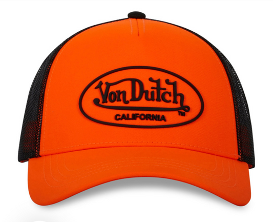 Casquette Von Dutch Fluo Orange/Noir