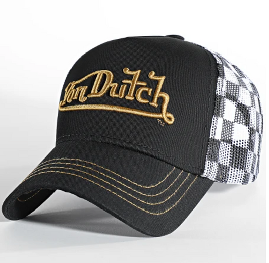 Casquette Von Dutch Race – Trucker à damiers