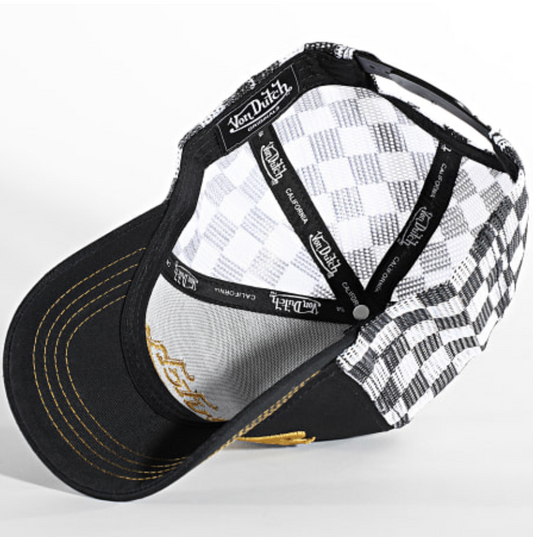 Casquette Von Dutch Race – Trucker à damiers