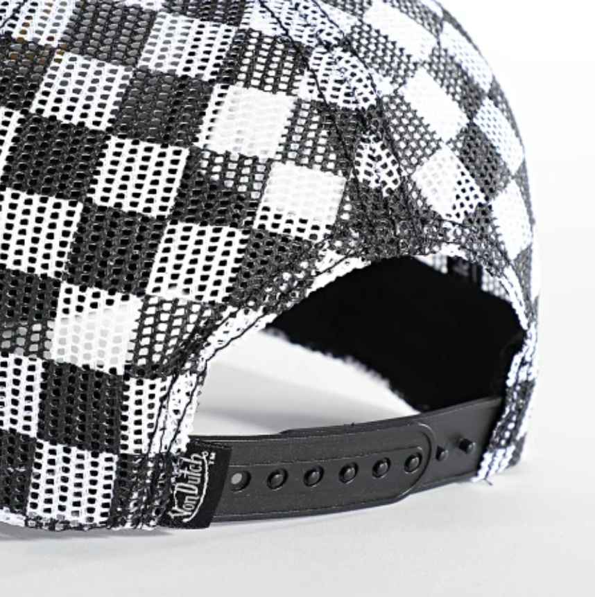 Casquette Von Dutch Race – Trucker à damiers