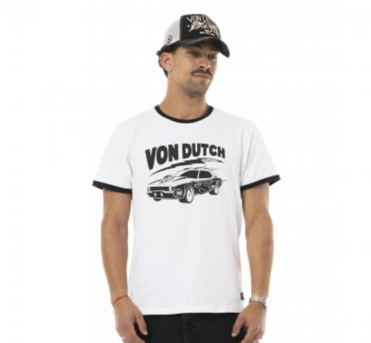 T-shirt Von Dutch Driver - blanc