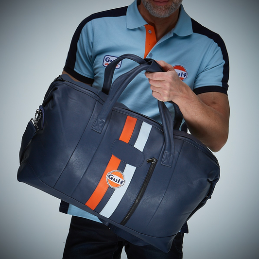 Sac de voyage en cuir GULG - navy