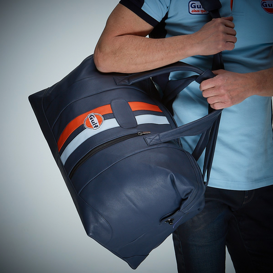 Sac de voyage en cuir GULG - navy
