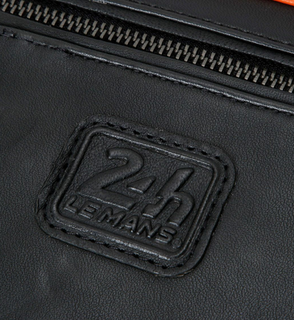 Sac week-end 24H Le Mans - cuir - noir et orange