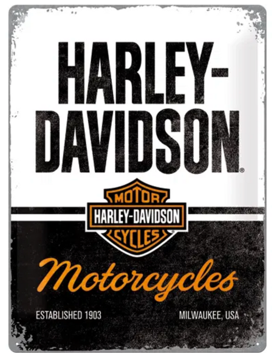 🛠️ Plaque métal Harley-Davidson – Motorcycles