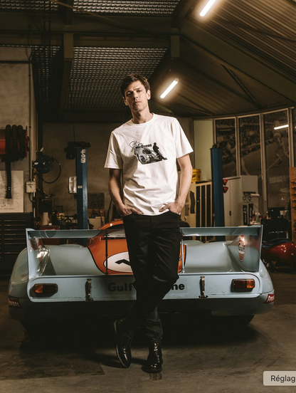 T-shirt Steve McQueen – Pose - White